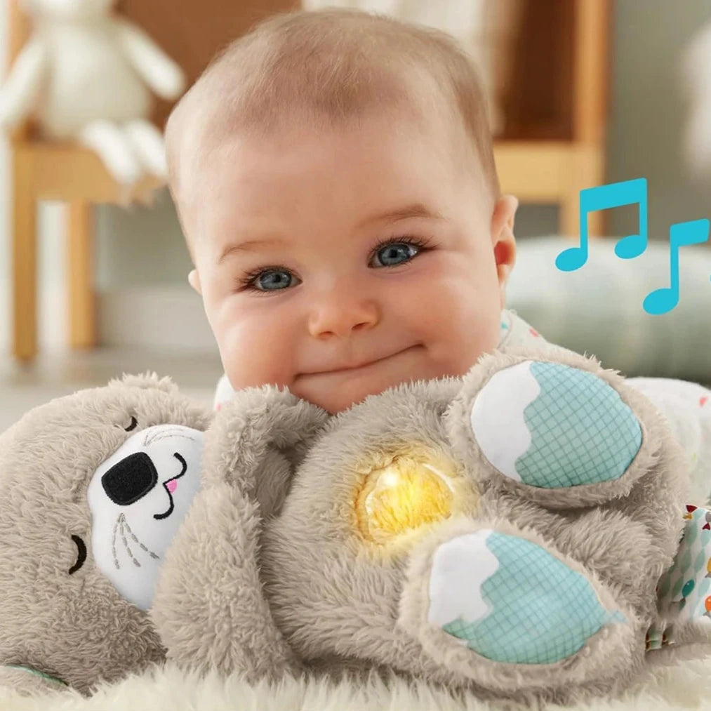 Baby Music Breathing Bear & Soothing Otter Plush Doll Toy