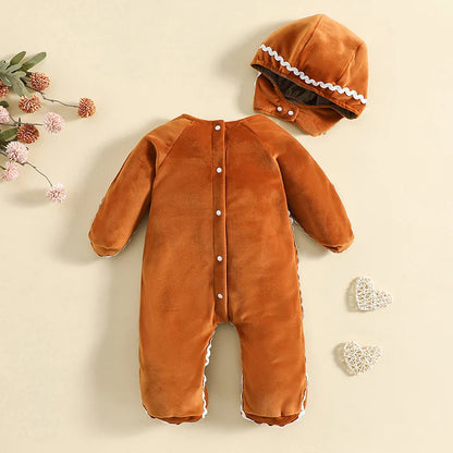 Gingerbread Jumpsuit and Hat