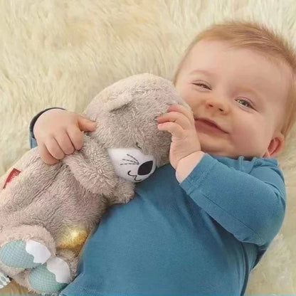 Baby Music Breathing Bear & Soothing Otter Plush Doll Toy